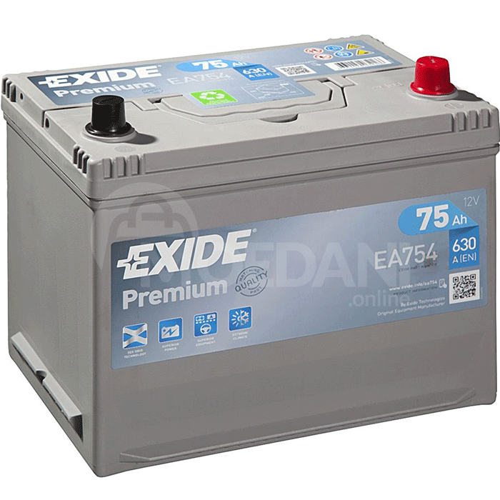 Exide PR Ea754 75 ა*ს JIS R+ თბილისი - photo 1