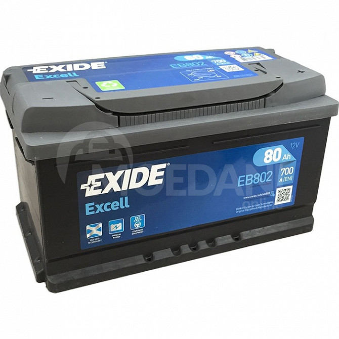 Exide Excell Eb802 80 А*с R+ Тбилиси - изображение 1