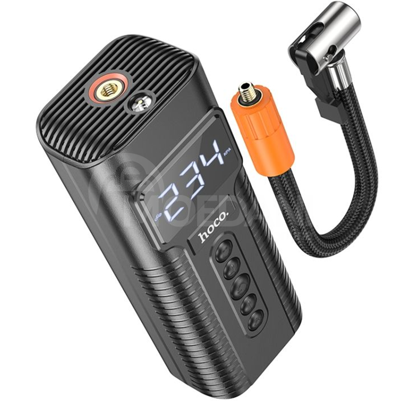 Საბურავის ციფრული გასაბერი (კომპრესორი) Hoco Ph55 Roys Smart CAR AIR Pump Black თბილისი - photo 1