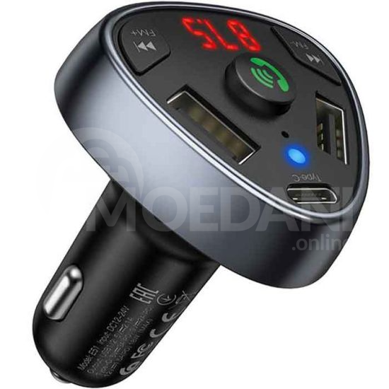 Მანქანის დამტენი Hoco Road Treasure CAR BT FM Transmitter E51 თბილისი - photo 1