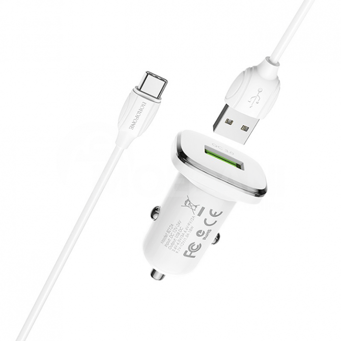 Car charger Borofone Bz12A (Type-C) (EU) White Tbilisi - photo 1