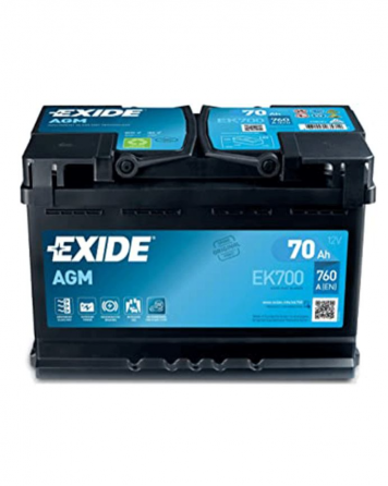 Აკუმულატორი Exide AGM Ek700 70 ა*ს R+ თბილისი