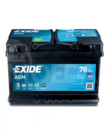 Аккумулятор Exide AGM Ek700 70 А*с R+ Тбилиси - изображение 1