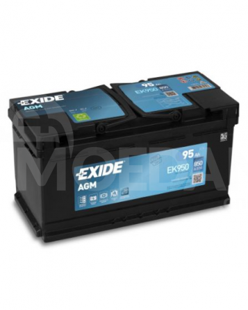 Accumulator Exide AGM Ek950 95 A*s R+ Tbilisi - photo 1