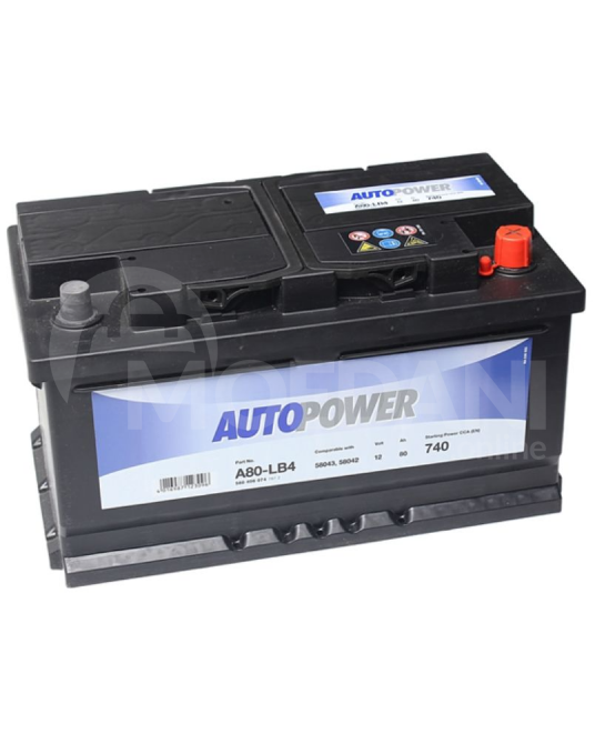 Accumulator Autopower A80-LB4 80 A*s R+ Tbilisi - photo 1