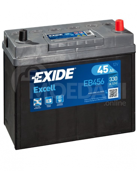 Аккумулятор Exide Excell 45 A* JIS Mart Тбилиси - изображение 1