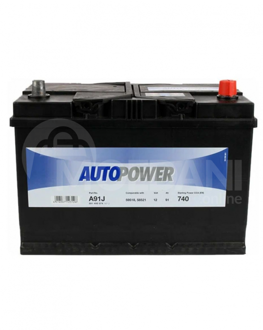 Аккумулятор Autopower A91J 91 AA JIS R+ Тбилиси - изображение 1