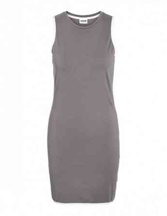 Noisy May - Nmkarin S/L Contrast Short Dress FWD Charcoal Gray Tbilisi