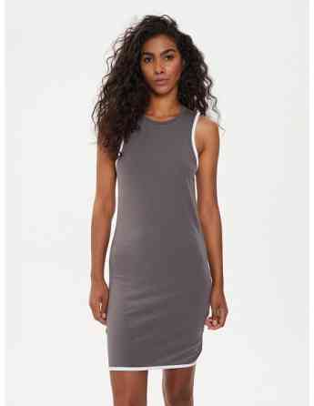 Noisy May - Nmkarin S/L Contrast Short Dress FWD Charcoal Gray Tbilisi