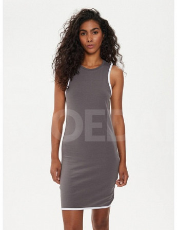 Noisy May - Nmkarin S/L Contrast Short Dress FWD Charcoal Gray Tbilisi - photo 1