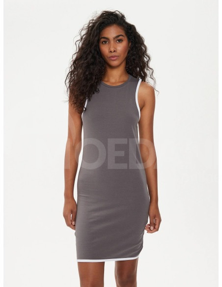 Noisy May - Nmkarin S/L Contrast Short Dress FWD Charcoal Gray Tbilisi - photo 1