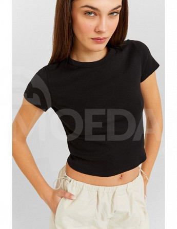 Tally Weijl - Knit Cotton T-Shirt Z2 Blk001 Тбилиси - изображение 2