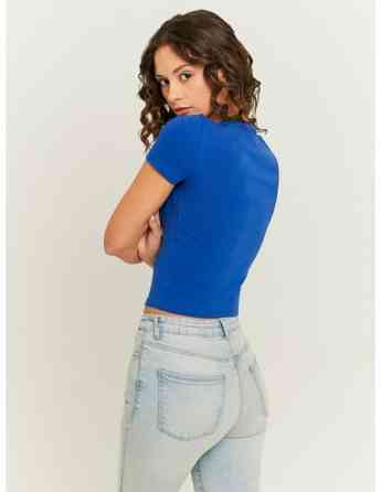 Tally Weijl - Knit Cotton T-Shirt Z2 Blu118 Tbilisi