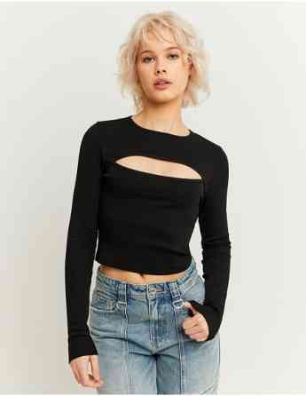 Tally Weijl - Women Knit Cotton Top AQ Blk001 Tbilisi