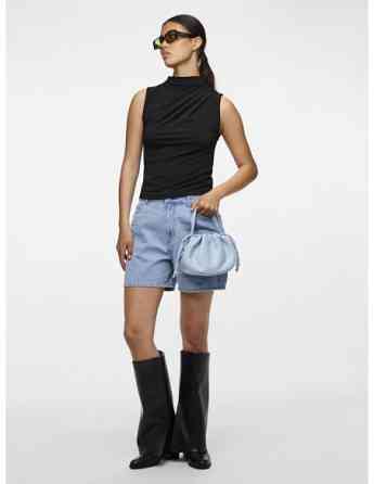 Pieces - Pcmadison SL Draped TOP Noos BC Black Tbilisi