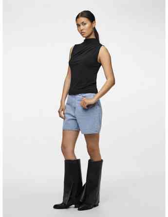 Pieces - Pcmadison SL Draped TOP Noos BC Black Tbilisi