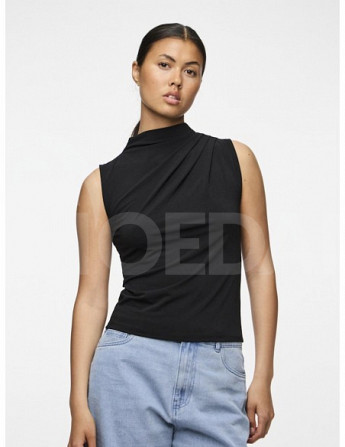 Pieces - Pcmadison SL Draped TOP Noos BC Black Тбилиси - изображение 1