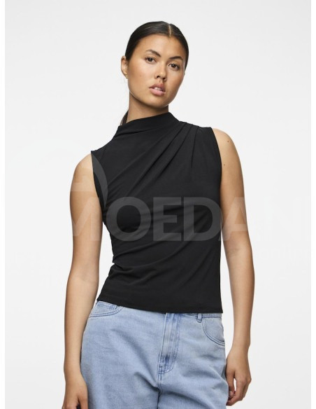 Pieces - Pcmadison SL Draped TOP Noos BC Black Tbilisi - photo 1