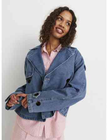 Jjxx - Jxcarlie Short Denim Trenchcoat DNM Tbilisi