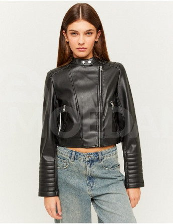 Tally Weijl - Black Faux Leather Biker Jacket Тбилиси - изображение 1