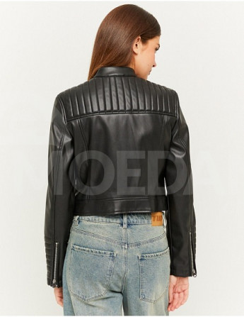 Tally Weijl - Black Faux Leather Biker Jacket Тбилиси - изображение 2