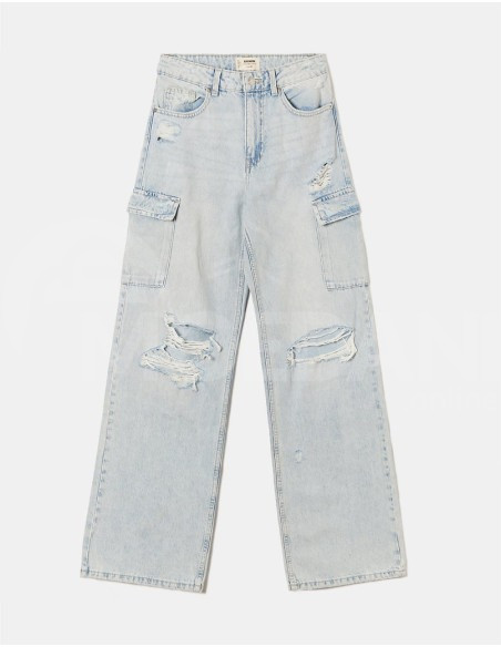 Tally Weijl - Blue High Waist Cargo Jeans Blu015 თბილისი - photo 5