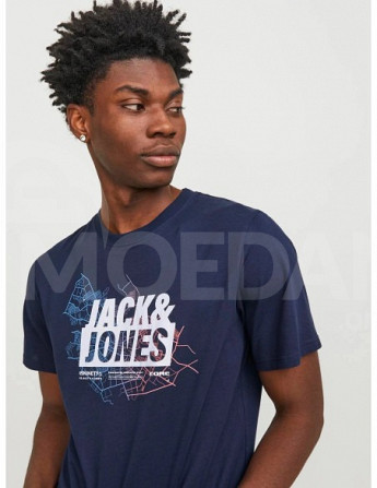 Jack & Jones - Jcomap Logo TEE SS Crew Neck SN Navy Blazer Тбилиси - изображение 3