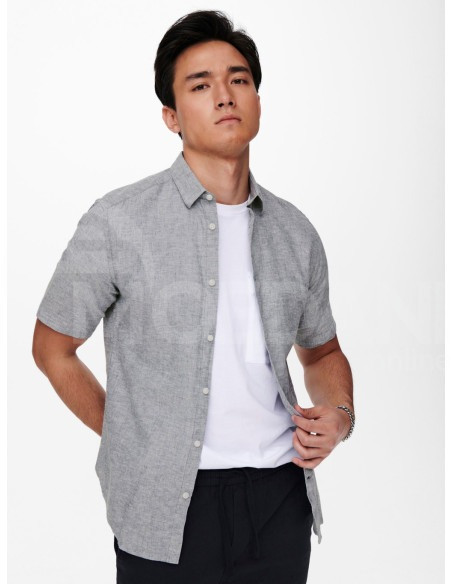 Only & Sons - Onscaiden SS Solid Linen Shirt Dress Blues Tbilisi - photo 1