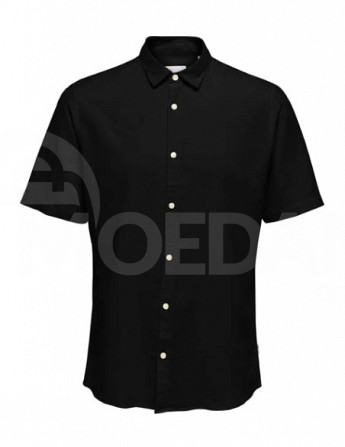 Only & Sons - Onscaiden SS Solid Linen Shirt Black Тбилиси - изображение 2