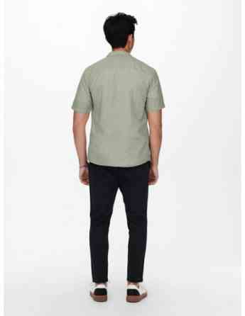 Only & Sons - Onscaiden SS Solid Linen Shirt Swamp Тбилиси