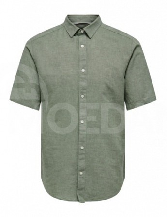 მხოლოდ & ვაჟები - Onscaiden SS Solid Linen Shirt Swamp თბილისი - photo 3