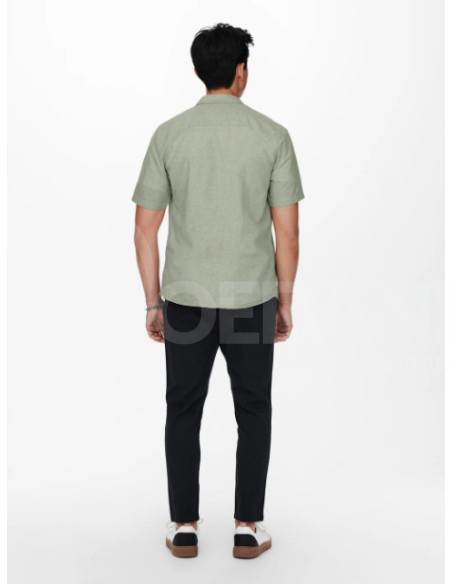 Only & Sons - Onscaiden SS Solid Linen Shirt Swamp Тбилиси - изображение 2