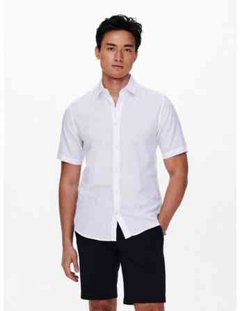 Only & Sons - Onscaiden SS Solid Linen Shirt White Tbilisi