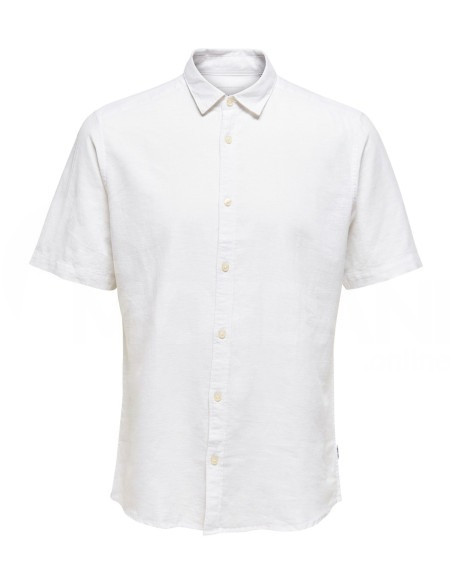 Only & Sons - Onscaiden SS Solid Linen Shirt White Tbilisi - photo 5
