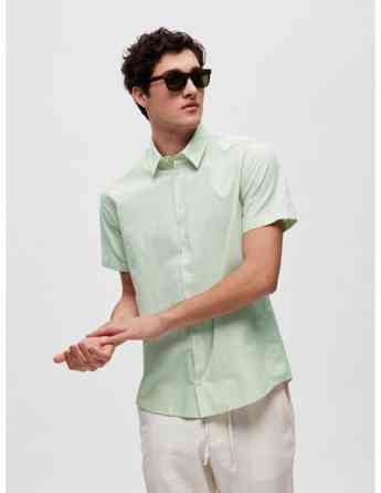 Selected Homme - Slhregnew-Linen Shirt SS Classic Vetiver Тбилиси