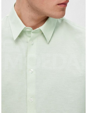 Selected Homme - Slhregnew-Linen Shirt SS Classic Vetiver Тбилиси - изображение 3