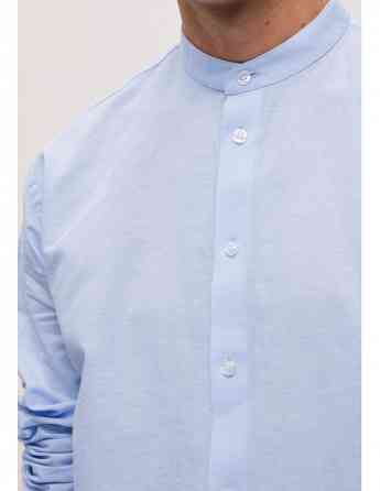 Selected Homme - Slhregnew-Linen Shirt LS Band Cashmere Blue თბილისი