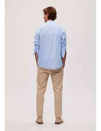 Selected Homme - Slhregnew-Linen Shirt LS Band Cashmere Blue თბილისი