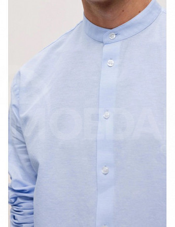 Selected Homme - Slhregnew-Linen Shirt LS Band Cashmere Blue Тбилиси - изображение 4