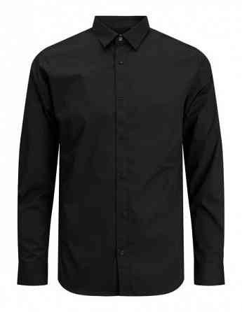 Jack & Jones - Jjjoe Shirt LS Plain Black თბილისი