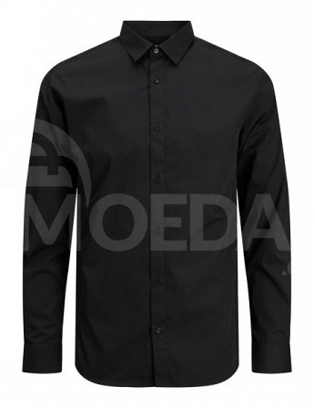 Jack & Jones - Jjjoe Shirt LS Plain Black Тбилиси - изображение 6