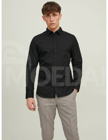 Jack & Jones - Jjjoe Shirt LS Plain Black Тбилиси - изображение 7