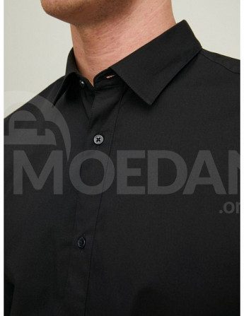 Jack & Jones - Jjjoe Shirt LS Plain Black Тбилиси - изображение 4