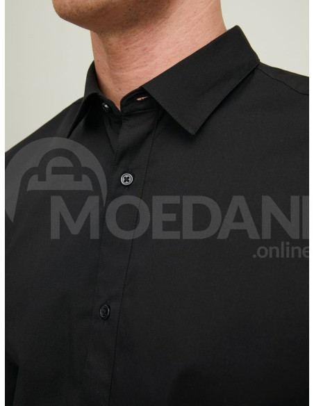 Jack & Jones - Jjjoe Shirt LS Plain Black Tbilisi - photo 4