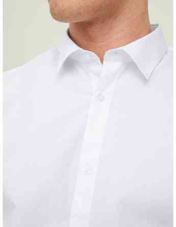 Jack & Jones - Jjjoe Shirt LS Plain White Tbilisi