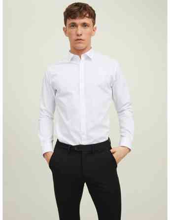 Jack & Jones - Jjjoe Shirt LS Plain White თბილისი