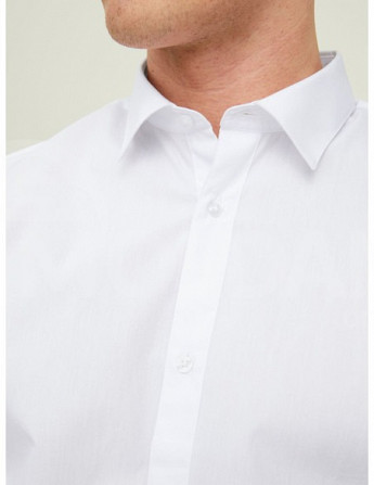 Jack & Jones - Jjjoe Shirt LS Plain White Тбилиси - изображение 4