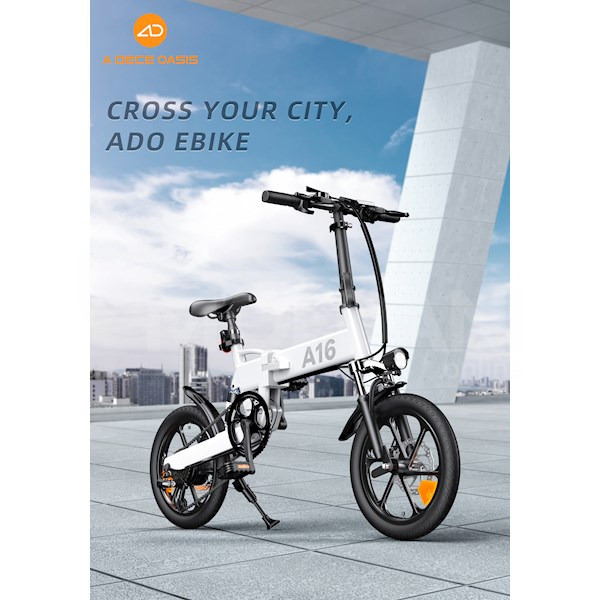 Bicycle ADO A16 XE, 350W, Smart APP, Folding Electric Bike, 25Km/H Tbilisi - photo 5