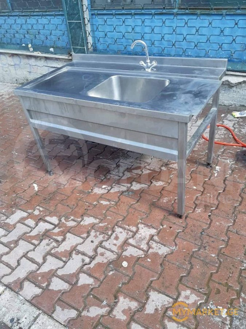 უჟანგავი ლითონის ნიჟარიანი სამუშაო მაგიდა ევროპიდან თბილისი - photo 1