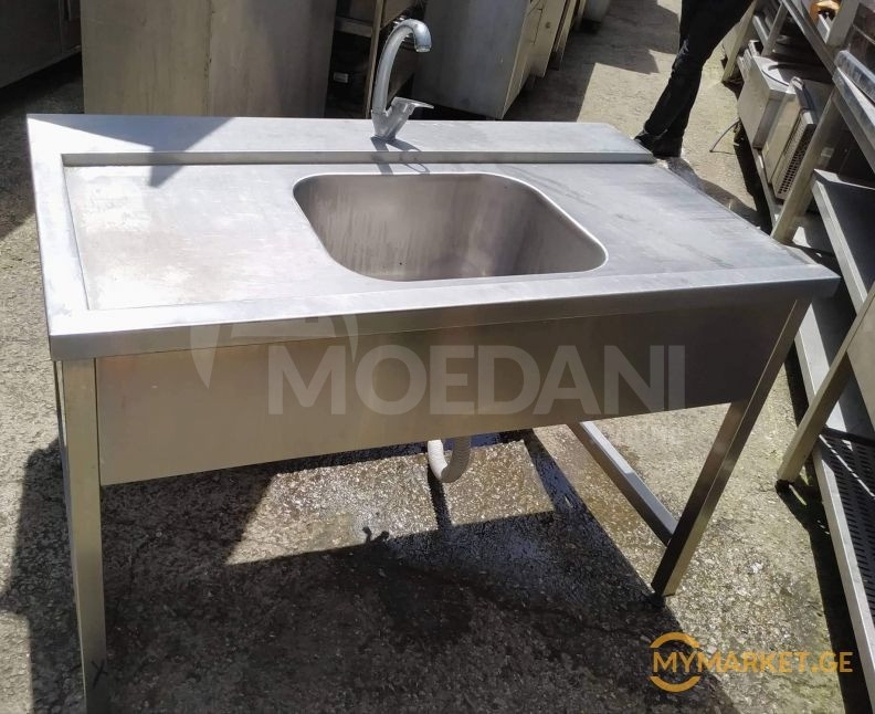 Stainless steel work table with sink from Europe Tbilisi - photo 1